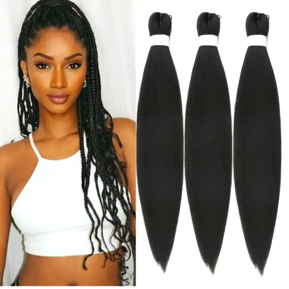 Pre-Stretched 20-Inch Quality Black Braiding Hair Extensions #3
